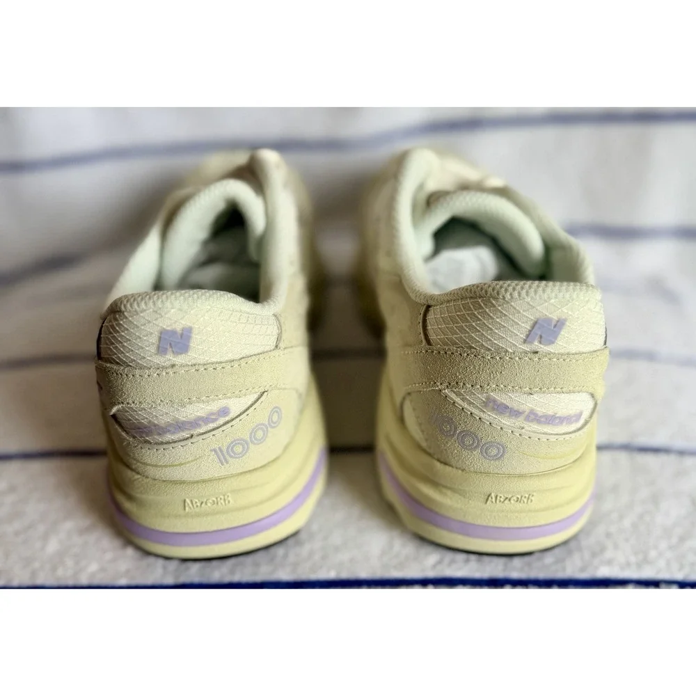 New Balance 1000 Lilac Sea Salt Grey White Shoes GC1000FM Size 7Y/8.5W